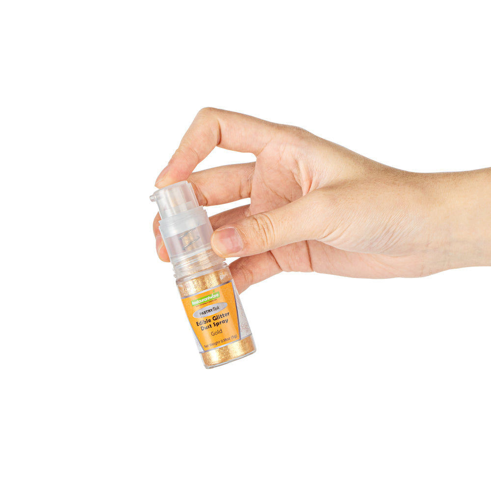 Pastry Tek 5g Gold Edible Glitter Dust Spray - 1 count box